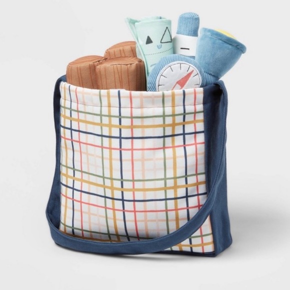 NWT adventure play set Pillowfort toy faux wood logs torch map camping - Picture 5 of 8